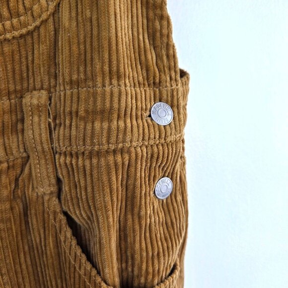 Madewell Straight Leg Corduroy Overalls Women's Medium Golden - Picture 6 of 9